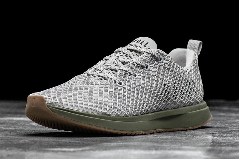 Nobull Arctic Army Mesh Runner Men's Running Shoes Grey | USA J1073P